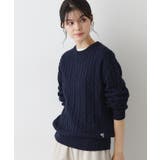 【ユニセックス・洗える】クルーネックケーブルニット | Dessin | 詳細画像9