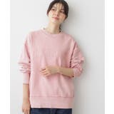 ピンク(072) | 【ユニセックス/洗える】ケミカルウォッシュ裏毛トレーナー | Dessin