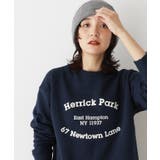 ネイビー(094) | 【ユニセックス/洗える】ネップ裏毛スウェットトレーナー | Dessin