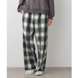 ブラック(319) | 【ユニセックス/ウエストゴム】チェック柄パンツ | Dessin