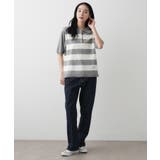 【ユニセックス/洗える】ボーダーニットポロシャツ | Dessin | 詳細画像6 