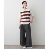 【ユニセックス/洗える】ボーダーニットポロシャツ | Dessin | 詳細画像2 