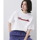 ホワイト(001) | ロゴ刺繍ミニ裏毛Ｔシャツ | Dessin