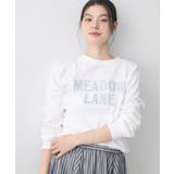 ホワイト(001) | 【洗える】コットンロゴロングTシャツ | Dessin