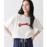 ホワイト(001) | 【ユニセックス/洗える】ネップロゴ刺繍Tシャツ | Dessin