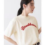 ライトベージュ(051) | 【ユニセックス/洗える】ネップロゴ刺繍Tシャツ | Dessin