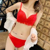 フローラルレースビスチェブラ上下セット ブラ+ショーツセット 脇高 | PREMINA | 詳細画像23