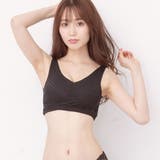 ブラック | フロントクロスナイトブラコットン ナイトブラ 下着 | PREMINA