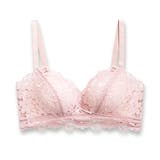 ピンク | ナチュラルレースブラブラジャー レース 下着 | PREMINA