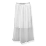ホワイト | シアーチュールスカート チュールスカート ロングスカート | PREMINA