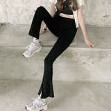 【PT】フロントスリット入りワイドパンツ スリット入りワイドパンツ ブーツカット | PREMINA | 詳細画像8 