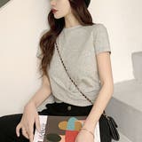 フロントツイストクロップドTシャツ Tシャツ シンプルシャツ | PREMINA | 詳細画像4