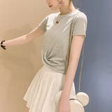 フロントツイストクロップドTシャツ Tシャツ シンプルシャツ | PREMINA | 詳細画像14