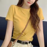 フロントツイストクロップドTシャツ Tシャツ シンプルシャツ | PREMINA | 詳細画像18