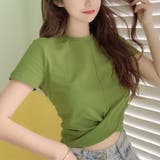 フロントツイストクロップドTシャツ Tシャツ シンプルシャツ | PREMINA | 詳細画像22