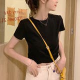 フロントツイストクロップドTシャツ Tシャツ シンプルシャツ | PREMINA | 詳細画像24