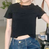 クロップドミニTシャツ Tシャツ シンプルシャツ | PREMINA | 詳細画像3