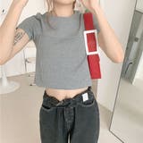 クロップドミニTシャツ Tシャツ シンプルシャツ | PREMINA | 詳細画像4