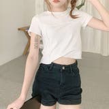 クロップドミニTシャツ Tシャツ シンプルシャツ | PREMINA | 詳細画像6