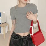 クロップドミニTシャツ Tシャツ シンプルシャツ | PREMINA | 詳細画像8