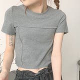 クロップドミニTシャツ Tシャツ シンプルシャツ | PREMINA | 詳細画像9