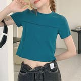 クロップドミニTシャツ Tシャツ シンプルシャツ | PREMINA | 詳細画像10