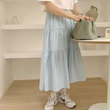 【SK】ミモレ丈ティアードスカート スカート ロングスカート | PREMINA | 詳細画像4 