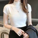 ハイネックフレンチスリーブサマーニット カットソー ニットソー | PREMINA | 詳細画像3