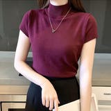 ハイネックフレンチスリーブサマーニット カットソー ニットソー | PREMINA | 詳細画像7