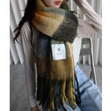 イエロー | チェックボリュームストール | YENNA