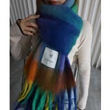 グリーン | チェックボリュームストール | YENNA