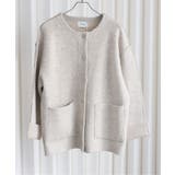 ダブルフェースニットブルゾン+マフラー付き | YENNA | 詳細画像1 