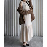 アイボリー | 裾フレアノースリワンピース | YENNA