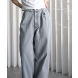 グレー | 【 YENNA Original Jeans 】ホックワイドデニムパンツ | YENNA