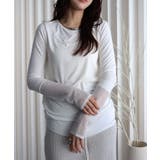 ロングスリーブTシャツ/メッシュ切替ロングTシャツ | YENNA | 詳細画像3