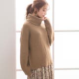 モカブラウン | ニットトップス ボリューム タートル | 夢展望