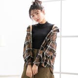 ブラウン | ブラウス チェック 開襟 | 夢展望
