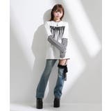 ロゴボーダー長袖レイヤードカットソー 韓国 夢展望 | 夢展望 | 詳細画像7 