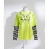 ロゴボーダー長袖レイヤードカットソー 韓国 夢展望 | 夢展望 | 詳細画像9 