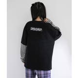 ロゴボーダー長袖レイヤードカットソー 韓国 夢展望 | 夢展望 | 詳細画像21 