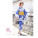 [ワントーンが大人シック モダンフラワー柄 高級平織り浴衣+帯 | 夢展望 | 詳細画像7