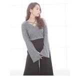 [フロントクロスワイドリブVネックニットソートップス|NL|LX|CS||] | 夢展望 | 詳細画像9 