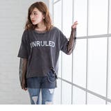 メッシュトップス ブロークンTシャツ2点セット 秋 | 夢展望 | 詳細画像6 