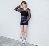 メッシュトップス ブロークンTシャツ2点セット 秋 | 夢展望 | 詳細画像9 