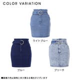 [ストレッチデニムキラキラベルト付ミニスカート|DB|LX|SE||] | 夢展望 | 詳細画像9 