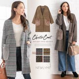 [ポケットファーチェックノーカラーチェスターコート|NL|CS||] | 夢展望 | 詳細画像1 