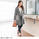 [ポケットファーチェックノーカラーチェスターコート|NL|CS||] | 夢展望 | 詳細画像2 