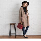 [ポケットファーチェックノーカラーチェスターコート|NL|CS||] | 夢展望 | 詳細画像8 