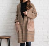 [ポケットファーチェックノーカラーチェスターコート|NL|CS||] | 夢展望 | 詳細画像9 