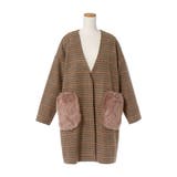 [ポケットファーチェックノーカラーチェスターコート|NL|CS||] | 夢展望 | 詳細画像12 